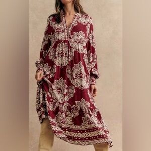 Sezane Boheme Dress Ornamental Print - Size 8